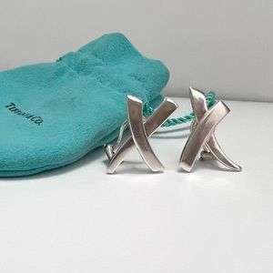 Tiffany & Co. VINTAGE Paloma Picasso Graffiti X earring clips large